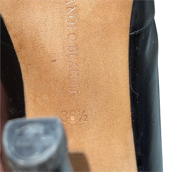 Manolo Blahnik Leather Women Boots Size 6 /Eu 36.5 - Picture 7 of 8